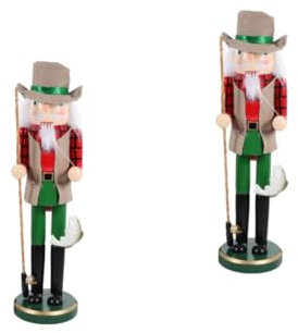 Ciieeo 2 Piezas Adorno de Cascanueces Juguete marioneta Cascanueces muñeca de San Valentin de San valentín Decoraciones de decoración de Navidad