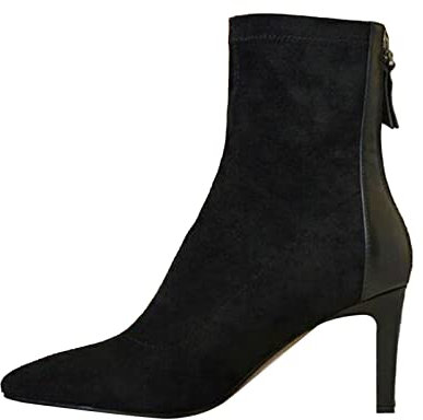 Stivali da Neve Stivaletto Donna Basso Stivali Pioggia Donna Bassi Stivali Donna con Tacco Coperto Stivali Donna Alti Fino al Ginocchio Stivali Donna con Tacco Largo Stivali Cowboy Stivali