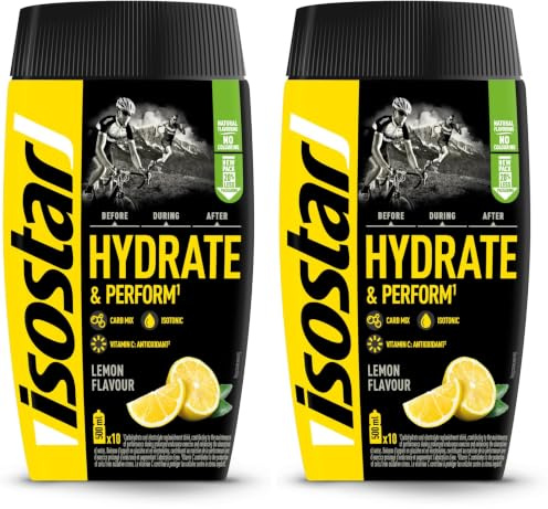 Isostad HYDRATE & PERFORM LIMONE, Preparato in polvere per bevanda isotonica, Con elettroliti e carboidrati selezionati, Ideale per lo sport e l'esercizio fisico prolungato, 400 gr (Confezione da 2)