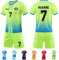 LAIFU Fussball Trikot mit Eigenem Namen Kinder Erwachsene Personalisiert Fußball Trikot Set mit Nummer Logo (DE/NL/SE/PL, Alphanumerisch, S, Regular, Regular, Fluoreszierendes Grün)