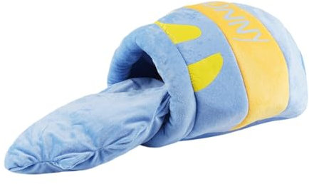 Folpus Haustier-Katzenbett, Rutschfester Boden, weiches Versteck zum Schlafen, warmes Nest, Höhlen-Haustierbett für Katzen, Hunde und Kleintiere, Blau Honigtopf 42 × 27 cm
