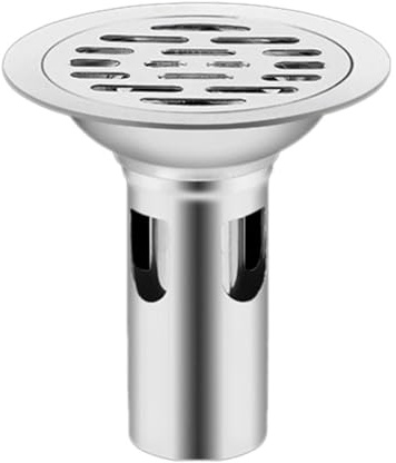 Bonde de douche à écoulement rapide sans odeur - Installation facile - En acier inoxydable - 4 cm - Ronde - Pour salle de bain et cuisine