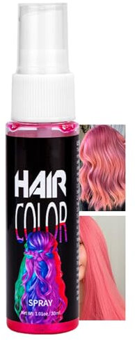 Haarspray Farbe, Temporäre Haarfarbe Spray Rosa, Farbiges Haarfarbe Pink, Haarfarbe Auswaschbar, Hair Color Spray, Schnelle Haarfärbung, Haar Colorationen für Karneval, Halloween, Cosplay, Party