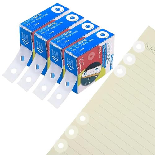 Lochverstärker, 1000 Stück Lochverstärkungsringe, 15mm Lochverstärker Selbstklebend, Ringlochverstärker Papier, Ringlochverstärker Für Lose Blätter, Weiß, Transparent Für Büro, Schule, Heimbedarf