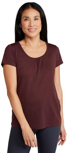 Mountain Warehouse Agra Womens T-Shirt - Lightweight Ladies Shirt, Quick Dry, Breathable Tee, Sweat Wicking Tee Shirt - for Spring Summer & Outdoors Dark Purple Women's Size 18