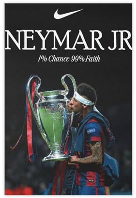 SFQQE Neymar Jr, Poster, Leinwand, Poster, Schlafzimmer, Dekoration, Landschaft, Büro, Raumdekoration, Geschenk, 20 x 30 cm