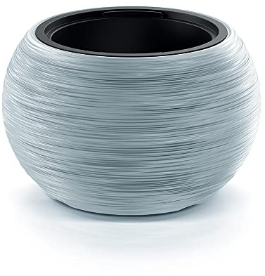 Tymar Macetero con pieza interior, maceta de plástico, sobremaceta, macetero grande (DBFUK Gris, Ø 35 cm)