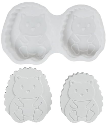 Recitem Igel Ausstechform Silikon Keksausstecher Herbst Plätzchenformen Für Weihnachtsgebäck Und Kekse 2 Stücke Cookie Cutter Set Mit Igel-Motiv Backformen Spülmaschinengeeignet (A)