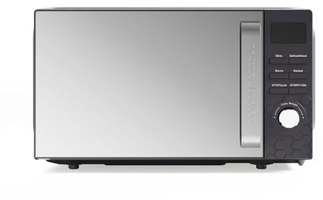 Morphy Richards Cassini Digital Glass Microwave, 20L Capacity, Stainless Steel Inner Cavity, 6 Power Levels, Defrost, 95 Minute Timer, 24.5cm Glass Turntable, Easy Clean, 800W, Moonless Night, 511420