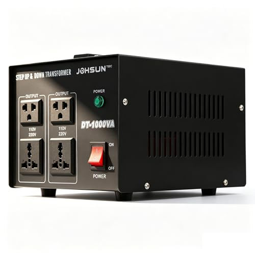 Oxylonty Transformador de tensión de 800 W, transformador 110 V 220 V step-up/down, convertidor de voltaje de viaje con protección contra sobrecarga y disipador de calor – para enchufe UE/UK/US