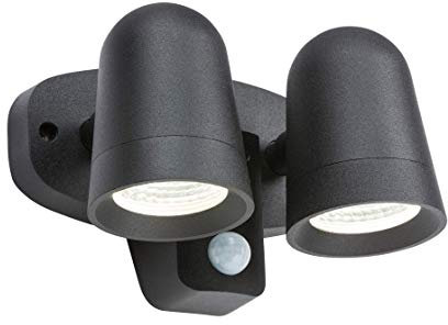 Knightsbridge Projecteur Double LED 230 V IP65 18 W Noir