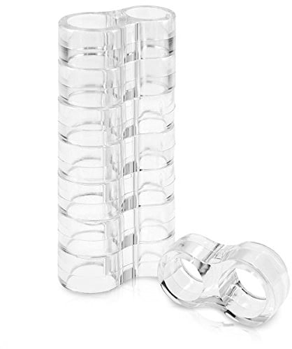 Navaris Cuscinetti Trasparenti per Maniglia Porta - Set di 8 Anelli salvamaniglia in Gomma Trasparenti - Paracolpi Porte finestre Salva Parete 17/15mm