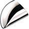 Richard Burbidge Fusion Handrail End Cap in Chrome to fit 54mm Diameter
