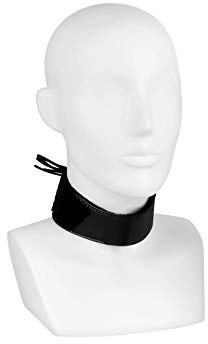 EIS Halsband | mit Herz-Details | Glattleder-Optik | größenverstellbar | inkl. Leine | Größe:Halsband In Lackoptik | Zubehör | Für Damen