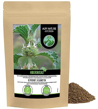 Alpi Nature Marrubio Blanco Infusión 250g, Té de Hojas Sueltas, Marrubio Hierba Seca y Cortada