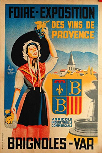 Brignolles Var Win Kunstdruck, Poster, Format 50 x 70 cm, Papier, 300 g, Verkauf der digitalen Datei HD möglich. (Shop: Display evintage.fr.)