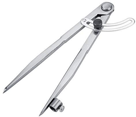 Professional Woodworking Drawing Compass, 8 Inch Adjustable Pencil Marking Compass with Wing and Pencil Holder to Draw Circles, Wing Dividers Leather for Geometry Drafting Carpenter Leathercraft