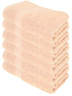 Julie Julsen® Bio Handtuch-Set, 6 Handtücher in 32 Farben erhältlich weich und saugstark Pastell Rosa 50x100 cm