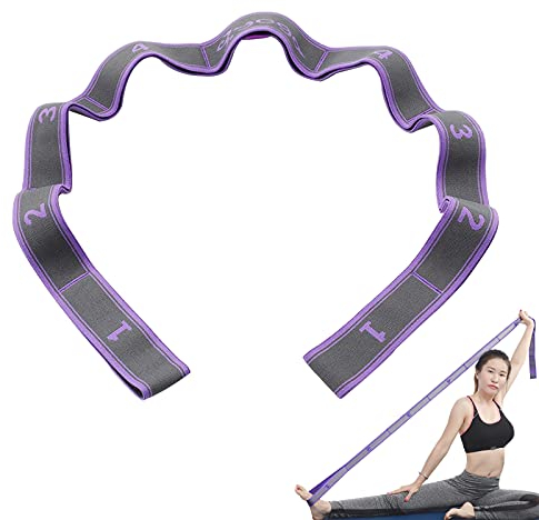 Elastico Fasce di Resistenza, Fitness Elastici e bande Yoga Stretching Band Ceinture Elastiche Cinghia Elastica (Viola)