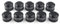 Three T Motorrad Inner 9mm-13mm Schrauben Abdeckung Mutter Kappe Motor Bolt Abdeckkappen für H-arley Schwarz