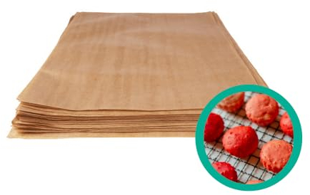 Woodeven Ökologisches Backpapier vorgeschnittene Backpapier-Bögen 40x60 cm, braun, 500 Blätter