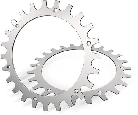 Crampons en acier inoxydable de qualité supérieure pour tondeuse à gazon Worx Landroid modèle S/M Épaisseur 2mm, Amélioration de la traction - Ébavurage poli - Diamètre de la roue : 205 mm