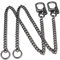 Ahiller Herren-Geldbörsenkette, Heavy Duty Schlüsselkette [Karabiner aus Legierung, Edelstahlkette], geeignet für Jeans, Brieftaschen, Taschen (2, Grau-T)