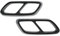 Auspuffblende Endrohrblende, Fydun Ein Paar ABS-Kunststoff Auspuff-Abdeckungsverkleidung Äußere Auspuffrohr-Schalldämpfer-Abdeckung Für C-Klasse W206 2021 Up(Glänzend schwarz)