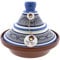 CERÁMICA ESPAÑA | Tajine in Fango Refrattario | Marocchina in Ceramica Tradizionale Con Coperchio - Modello M01 | Decorazione 100% Fatta a Mano | 27x27x23 cm