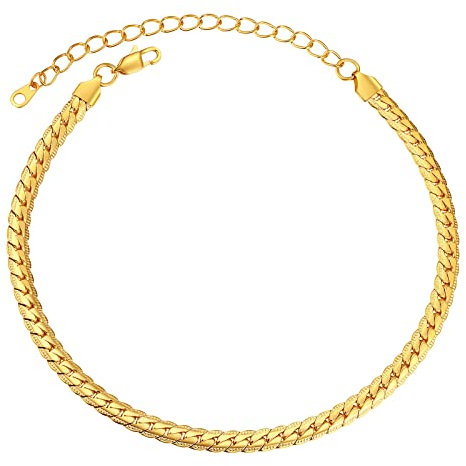FindChic Choker Kette Gold Dame Schicht Stahl Halskette Schlangenkette Collier Schlangenknochen Ketten Geschenke für Geburtstag Weihnachten Valentinstag Breit 6MM Kettelänge 31+5CM Gold