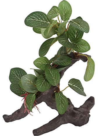 TOTITOM 1PCS Fish Tank Wood Plant Artificial Lifelike Decorative Plastic Aquarium Driftwood for Reptile Reptile Branch Decoration 19cm