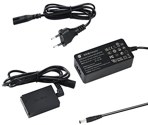 DSTE ACK-E12 AC Netzteil DR-E12 Dummy-Akku Kit Kompatibel für Canon LP-E12, EOS M, EOS 100D, EOS Rebel SL1, EOS Kiss X7 Digital Kamera