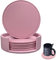 RICHSUM Lot de 6 dessous de verre ronds en cuir souple avec couture autour - Convient pour diverses tasses, tables en bois, décoration d'intérieur, 10,2 cm (rose)