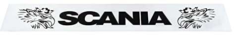 Paraspruzzo Posteriore in Gomma Dura per Camion SCANIA 240x35 cm Bianco