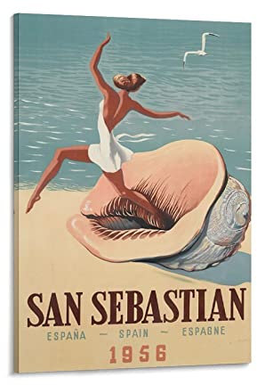 NANXIANG Vintage Art Poster im spanischen Stil, Malerei auf Leinwand, Wandkunst, Poster, Scrollbild, Druck, Wände de