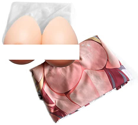 TDHLW Silikonbrüste für Dakimakura Anime, Inklusive 2WAY Kissenbezug und Fleece-Kissenbezug, passend für Japanisches Umarmungskissen 150x50cm, B Cup