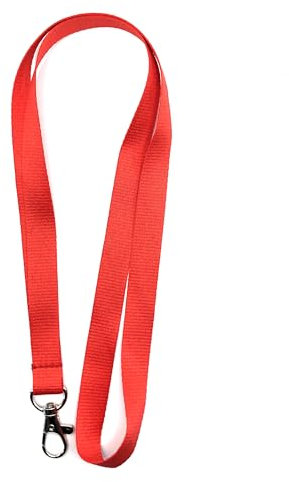 Cordon Tour de Cou - Lanière de Porte Badge - pour événement, entreprise, groupe (Rouge)