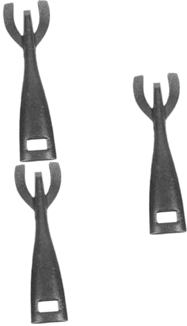 Yardwe 3pcs Griddle Grill Steak Plates Skewers BBQ Tongs Teppanyaki Clip BBQ Supplies