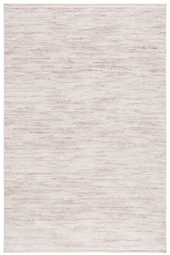 SAFAVIEH Geometrisch Teppich für Wohnzimmer, Esszimmer, Schlafzimmer - Whisper Collection, Kurzer Flor, Elfenbein, 91 X 152 cm