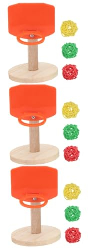 VANZACK 3juegos Kit De Baloncesto para Pájaros Juguete Educativo De Entrenamiento para Periquitos y Cacatúas Color Aleatorio para Mantener Las Aves y Divertidas