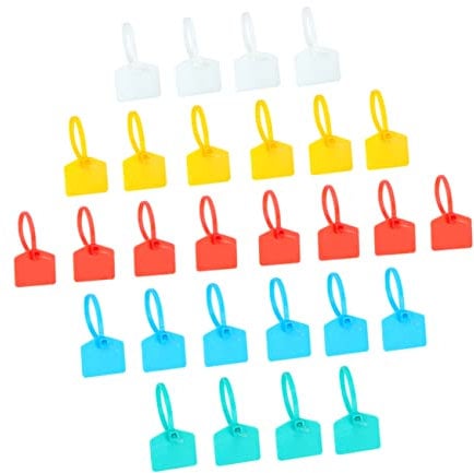 DOITOOL Practical Nylon Core Electric Cable Ties Labels 100pcs Bag Heavy Duty for Home Office Garage Wire Tie Wrap Random