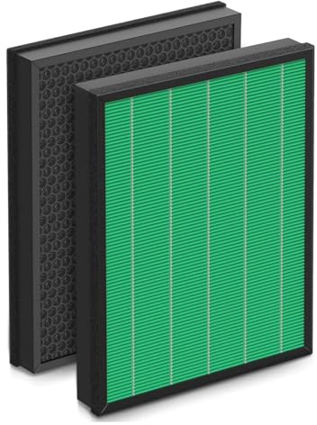 400/400S Replacement Filter for Coway AIRMEGA Max2 400 400S 400(G) 400S(G) Air Purifier, Max2 Green True HEPA and Active Carbon Filter Set AP-2015-FP, 2Pack