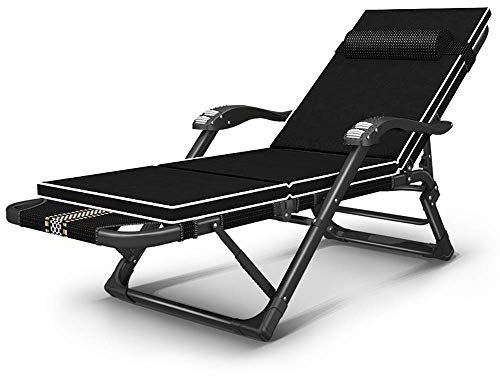 Sonnenliegen, zusammenklappbarer Lounge-Stuhl, Campingbett, verstellbarer Liegestuhl, Outdoor, faltbar, Textlounge, Liegestuhl, Sonnenliege, Strand, Pool, Kinderbett, Unterstützung 440 LB, l