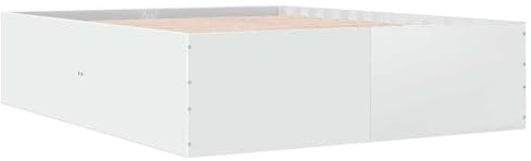 vidaXL Bettgestell Weiß 150x200 cm Holzwerkstoff