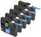 Cruxer 5er-Packung Kompatibel für Brother P-touch TZe-515 Blue Laminierte Bänder，Weiß auf Blau 0,23'' 6mm x 8m Schriftband Ersatz für Brother PT-H100R PT-200 PT-H105 PT-H110 PT-D410 PT-E110VP