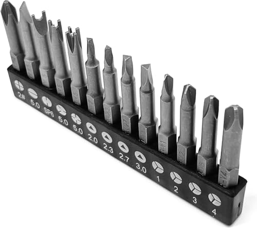 Colomira 13-Piece Special Shape Screwdriver Bit Set, CR-V Steel, Phillips, Slotted, Spanner, Y-Type, Triangle, Inner Cross, 3-Points, Durable, Suitable for Power Screwdriver, Drill, Impact Driver