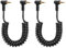 CERRXIAN 2 cables de audio de 2,5 mm, TRS de 2,5 mm macho a macho, cable en espiral estéreo de audio auxiliar para videocámara, cámara, mando a distancia, auriculares, emisores de infrarrojos y
