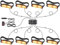 Maxetodo Ultra-Slim LED Strobe Warning Lights 8pcs 12/24V 12 LED Amber Flashing Beacon 30 Modes Memory Function,Waterproof Surface Mount Grille Lights for Trucks,RV,ATVs,Cars Emergency Hazard Lighting