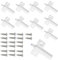 10 Pcs Soft Close Damper Buffers with Stainless Steel Screws - Hydraulic Cabinet Door Dampers for Kitchen Cabinets, Wardrobe Doors, Furniture - Durable and Easy Installation