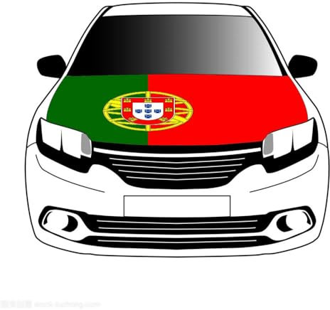 Housse De Capot Avec Drapeau Du Portugal – Drapeau National De Couverture De Capot De Voiture, Super Élastique, Lavable, Résistant Aux Uv, Housse De Moteur, Décoration Patriotique De Voyage
